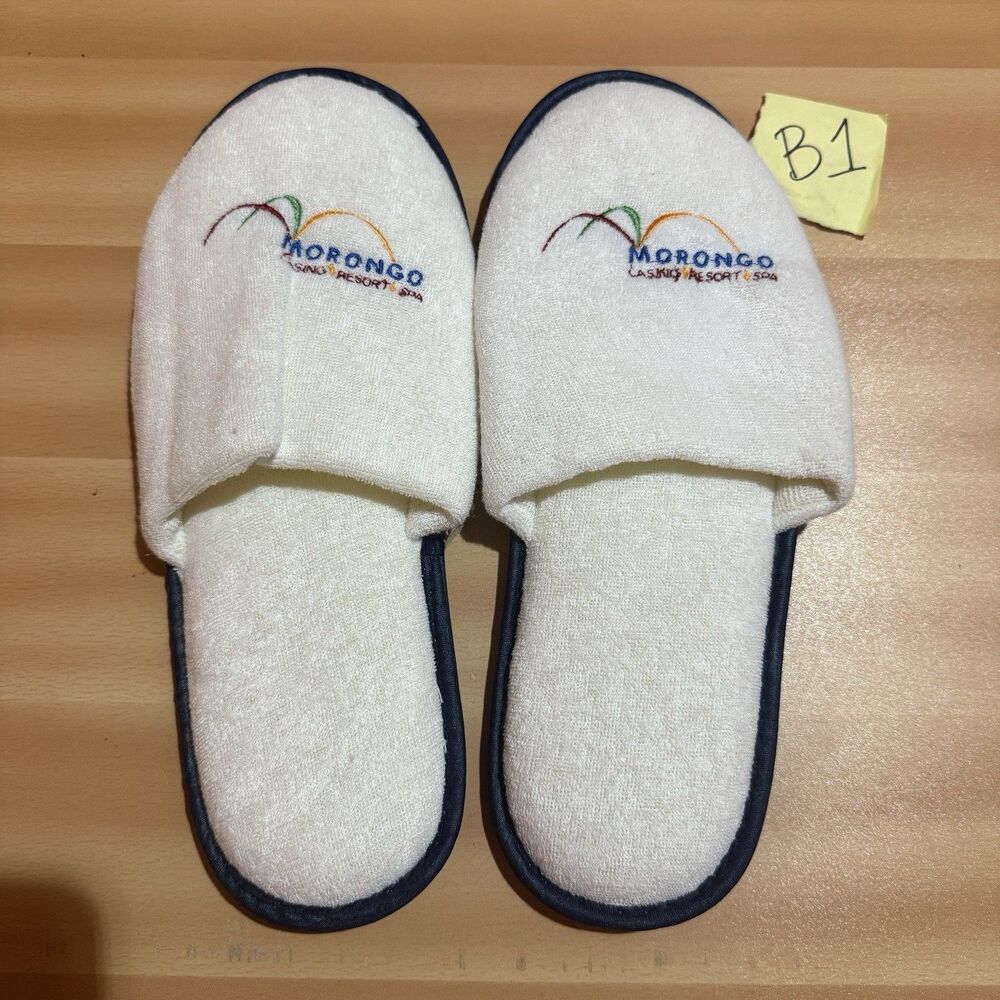 Morongo Casino Adult Indoor Slippers White New